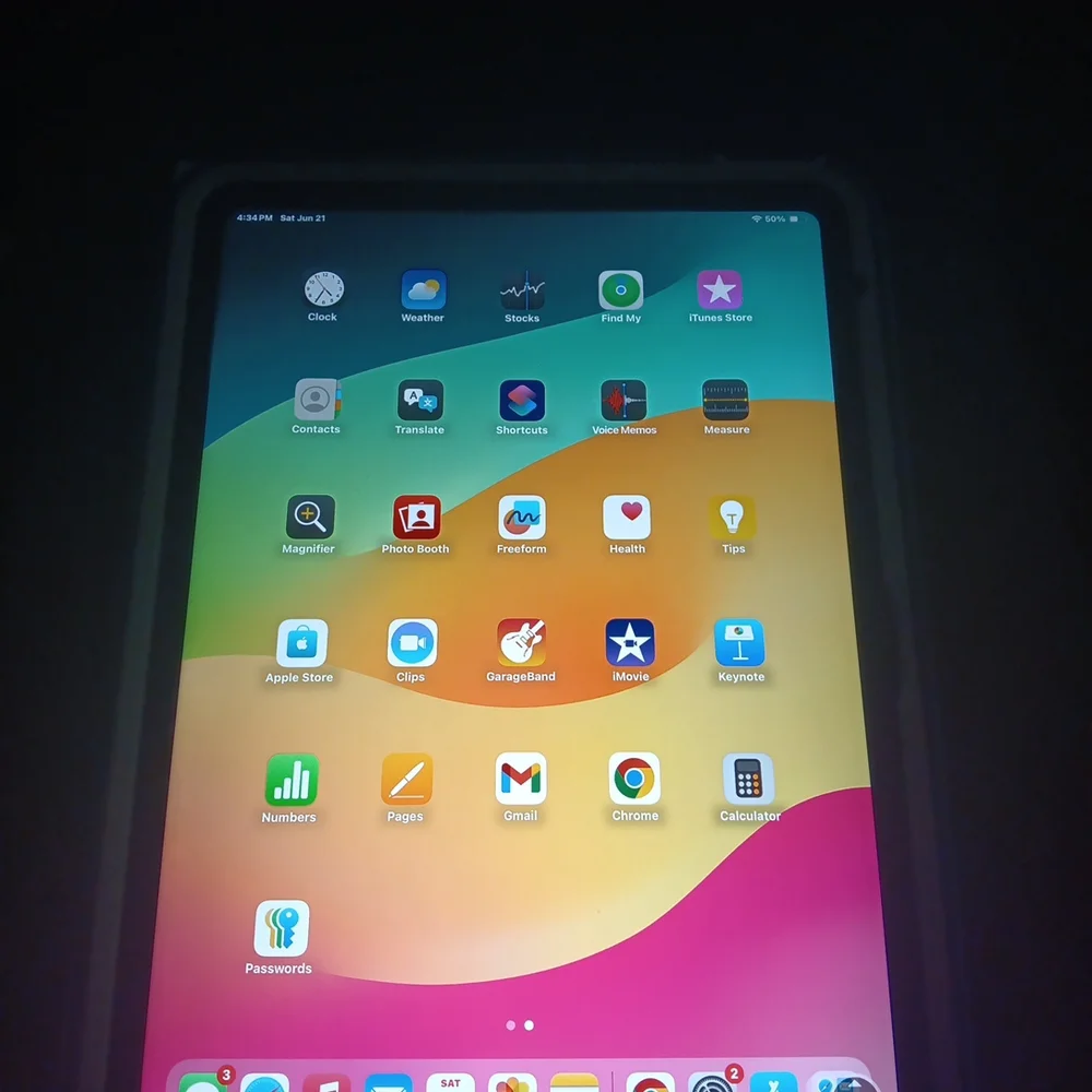 Apple Tablet with Black and White Case